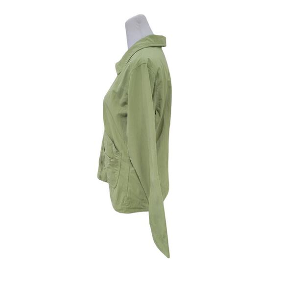 Sorel Women's Zip up Jacket Size Medium Green Cargo Utility Lightweight Nylon - Picture 4 of 11